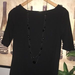 Black long necklace